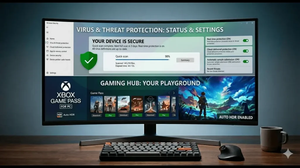 Windows Security dashboard Windows 11 new features 2026 update screen