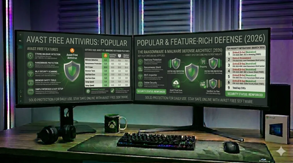 free antivirus is Avast Free Antivirus